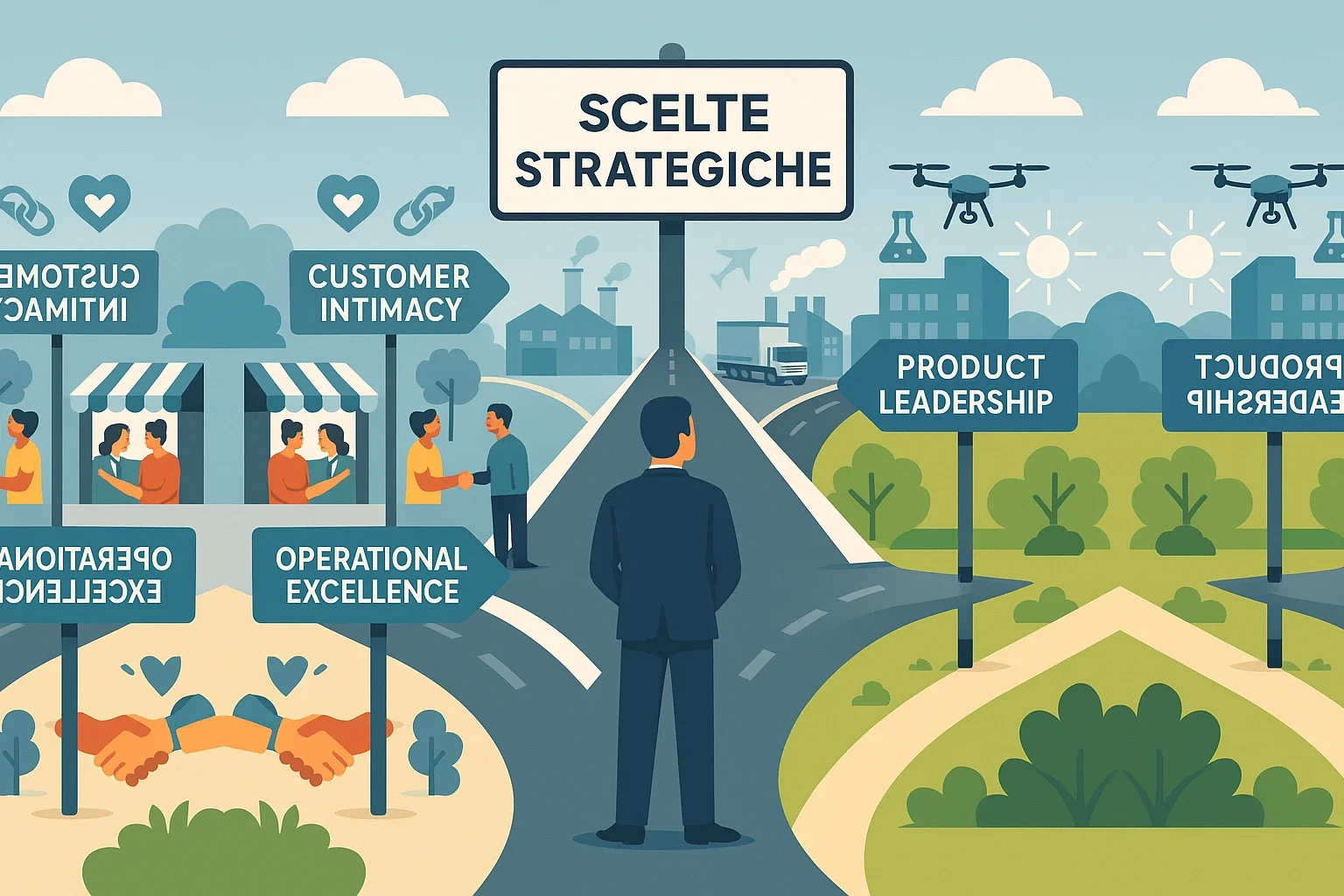 Scelte strategiche Immagine che mostra quanto è difficile compiere scelte strategiche